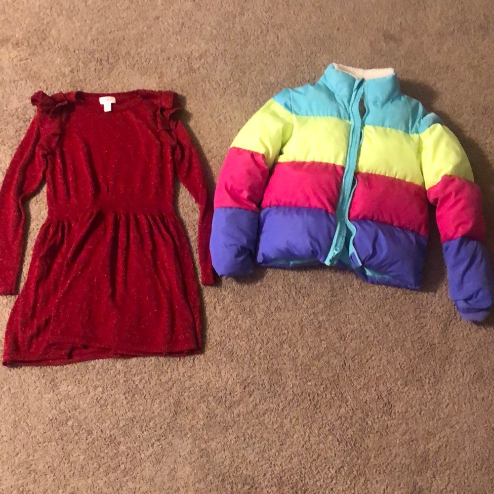 Cat & Jack 6-6x coat and dress girls bundle